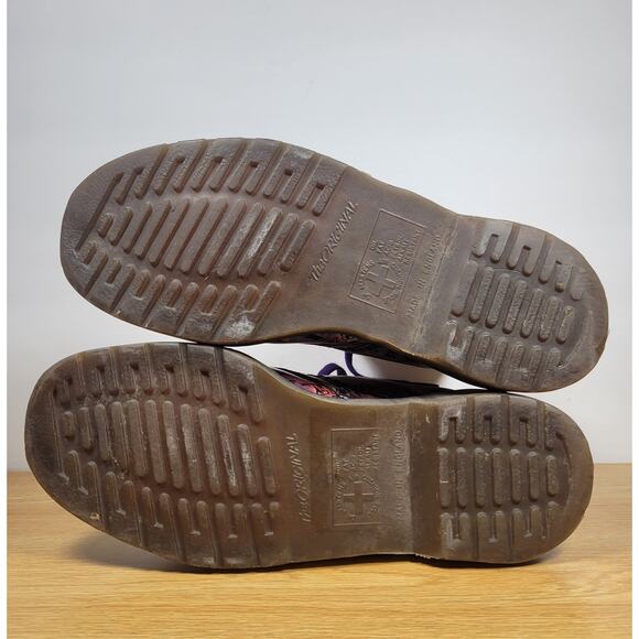 DR. MARTENS Pink London Icons Leather Boots Size 5 UK MADE In England US Size 7 - Picture 12 of 12